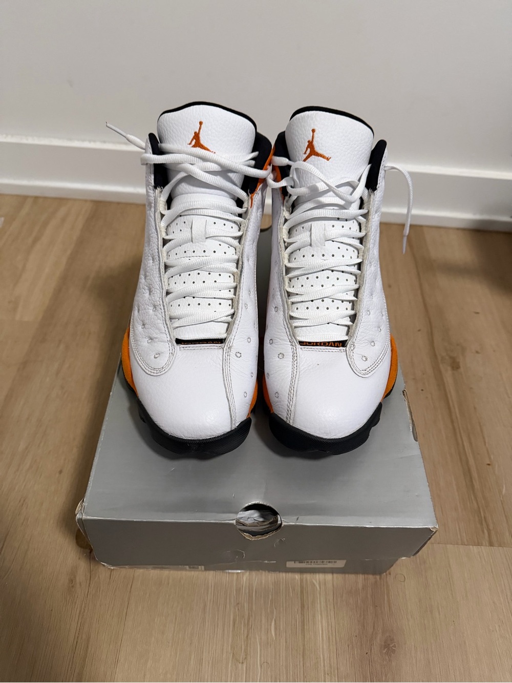 Air Jordan 13 Retro Starfish White and Orange Men's Shoe